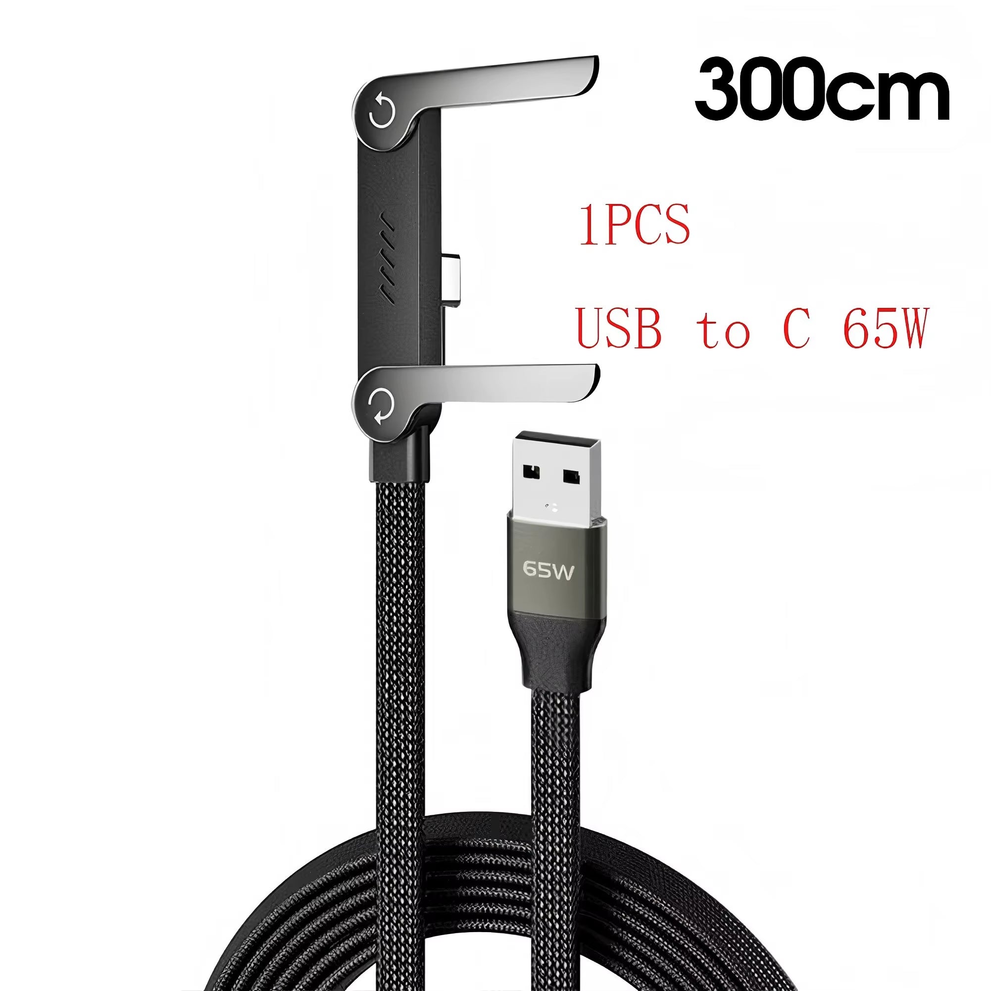 240/65W Fast Charging Foldable Bracket Data Cable 2-In-1 Data Wire Foldable Phone Tablet Stand Type-C to Type-C /USB-A to Type-C