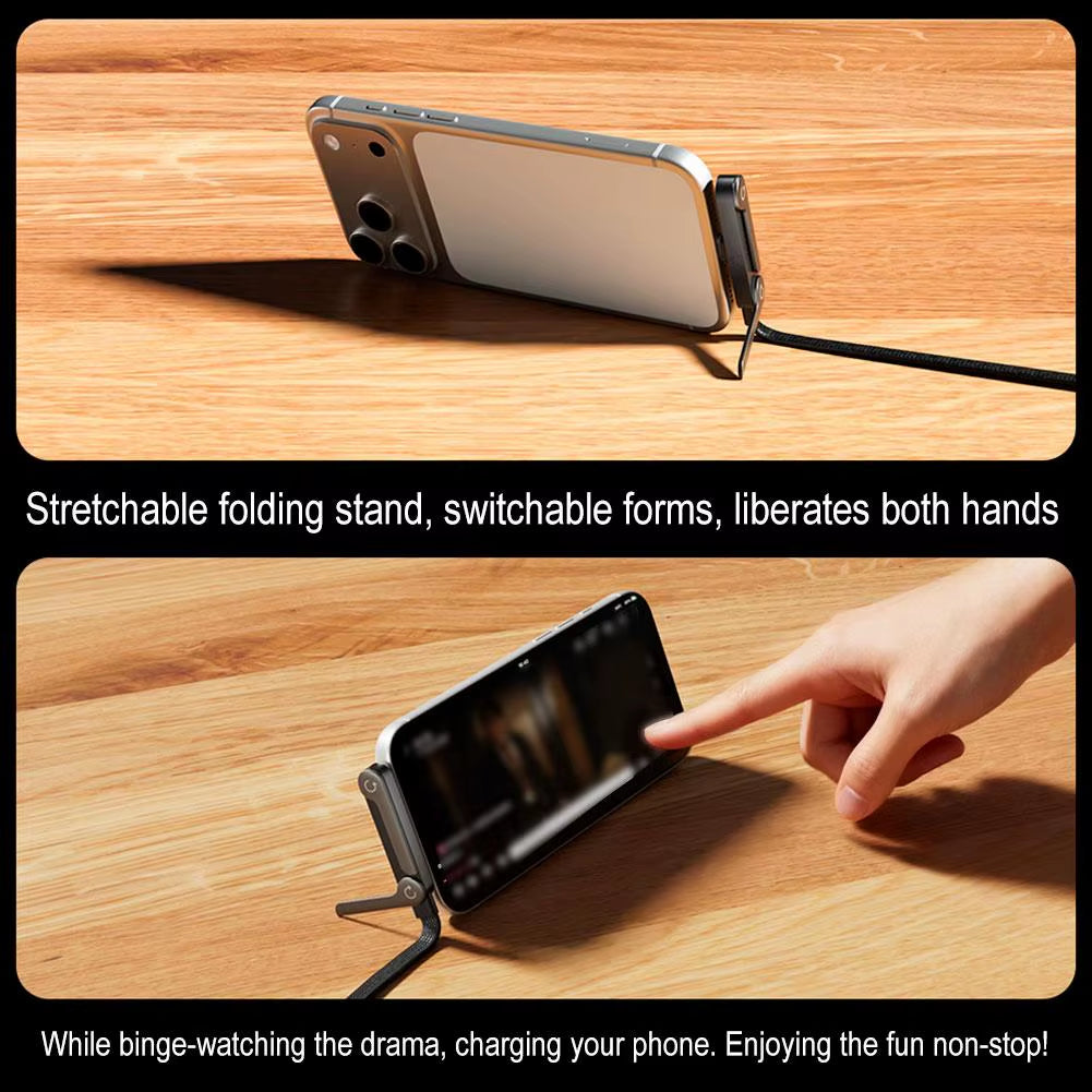 240/65W Fast Charging Foldable Bracket Data Cable 2-In-1 Data Wire Foldable Phone Tablet Stand Type-C to Type-C /USB-A to Type-C