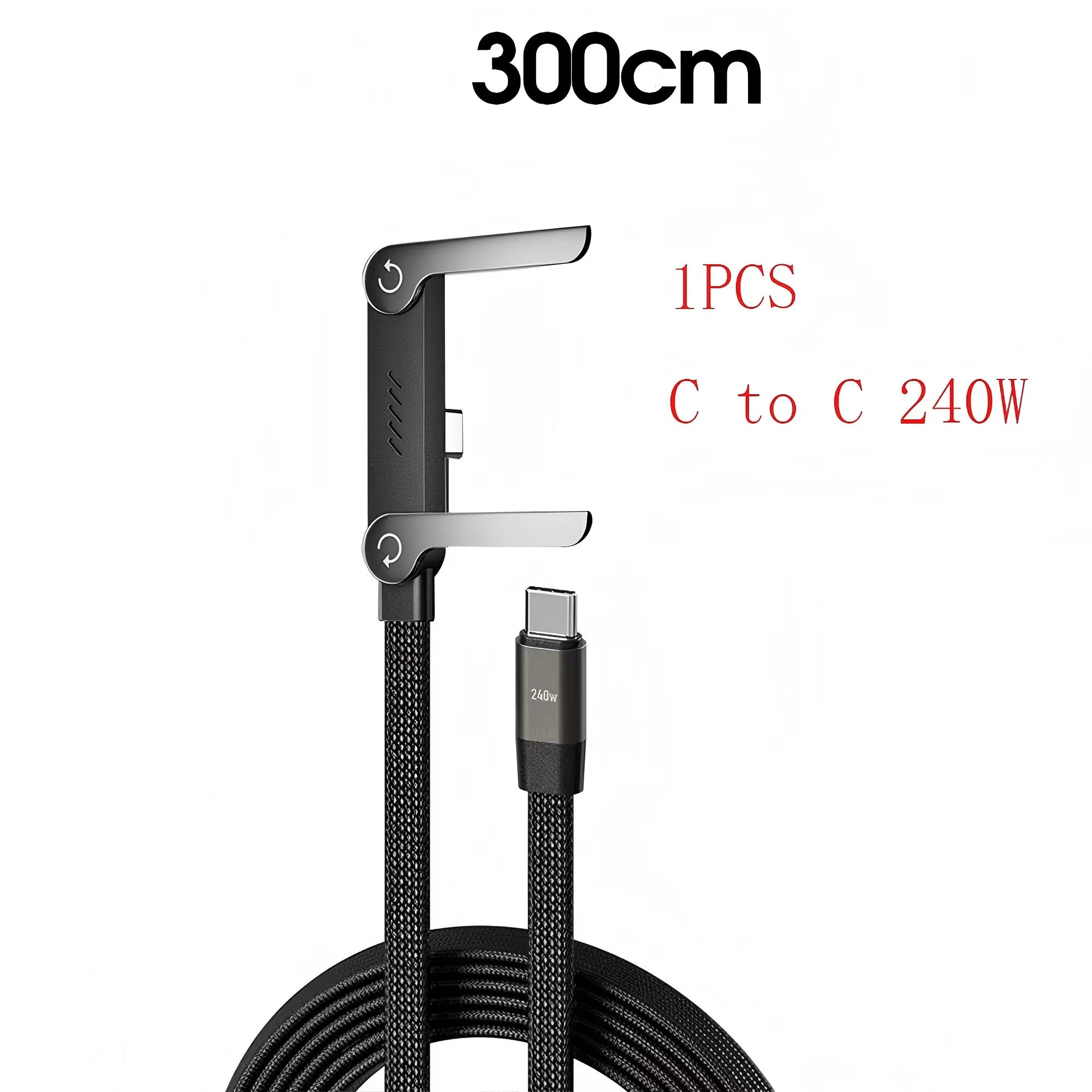 240/65W Fast Charging Foldable Bracket Data Cable 2-In-1 Data Wire Foldable Phone Tablet Stand Type-C to Type-C /USB-A to Type-C